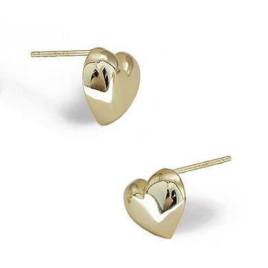 PUFFY HEART STUD EARRINGS