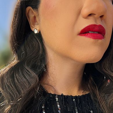 PUFFY HEART STUD EARRINGS