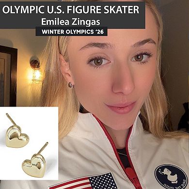 PUFFY HEART STUD EARRINGS