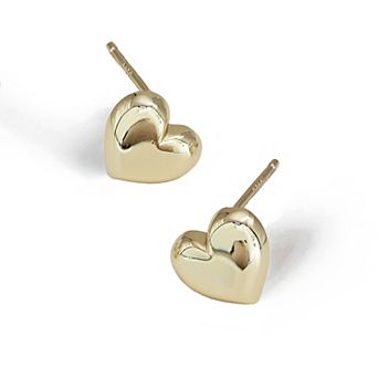 PUFFY HEART STUD EARRINGS