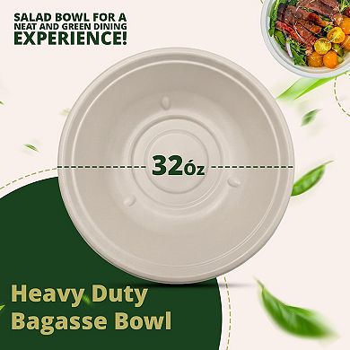 32 OZ Salad Bowls With Lids 50 Pack