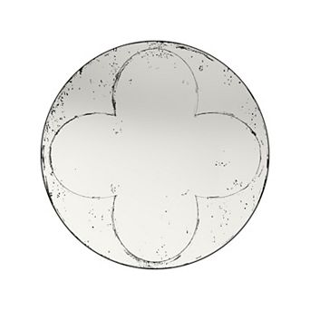 Round Wall-Mounted Mirror 36x36 inch, High-Definition Imaging, Slim Iron Frame, Vintage Industrial D