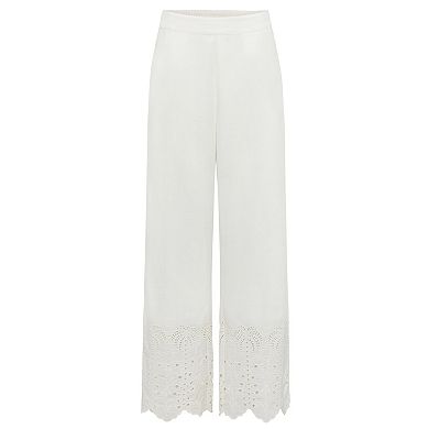 Lascana Women's Palm Eyelet Hem Pants