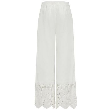 Lascana Women's Palm Eyelet Hem Pants