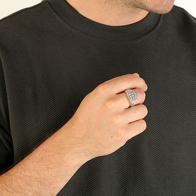 LYNX Men's Sterling Silver 1/3 Carat T.W. Lab-Grown Diamond Ring