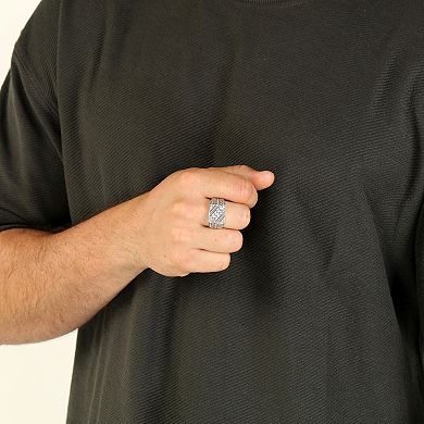 LYNX Men's Sterling Silver 1/2 Carat T.W. Lab-Grown Diamond Ring