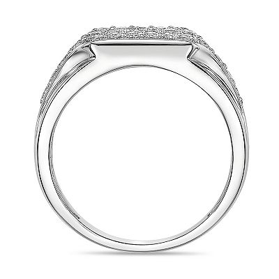 ¥ Ring シルバーリング925 lab diamond純銀 Men's LYNX Rhodium Over Sterling Silver Lab Created Diamond 1