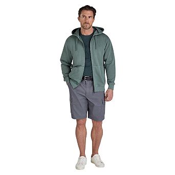 Raging Bull Mens Garment Dyed Full Zip Hoodie