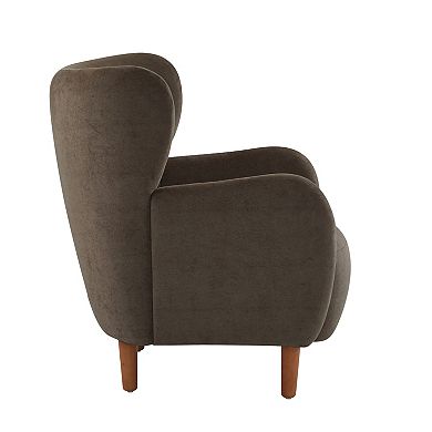 Parmelee Upholstered Wingback Club Chair by Christopher Knight Home