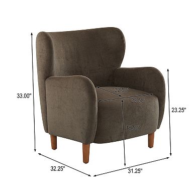 Parmelee Upholstered Wingback Club Chair by Christopher Knight Home