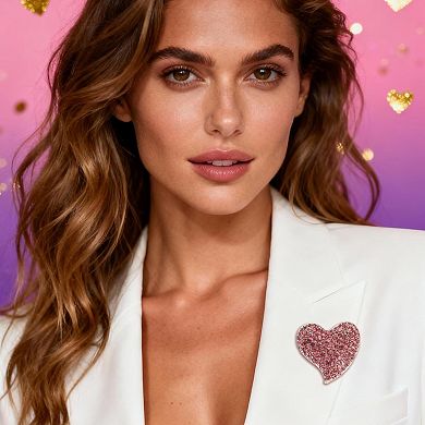 Love Heart Brooch Pin
