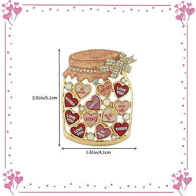 Rhinestone Heart Pin
