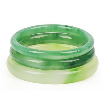 Natural Jade Bangle Set