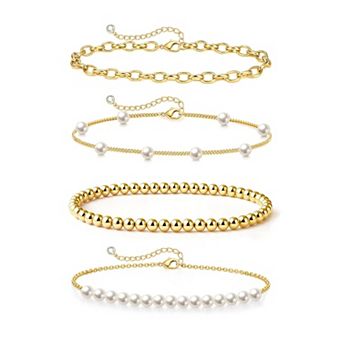 Pearl Chain Bracelet Set
