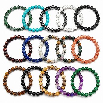 Gemstone Beaded Bracelet Set