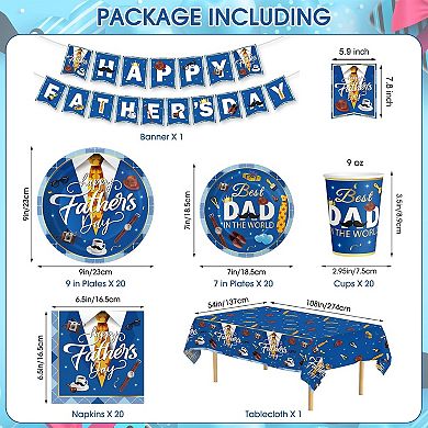 82pc Fathers Day Tableware Set