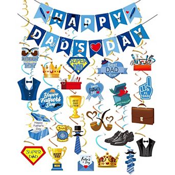 25 pc Fathers Day Swirl Decor