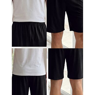 Men's Solid Color Comfortable Cotton Lounge Pajama Shorts