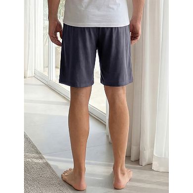 Men's Solid Color Comfortable Cotton Lounge Pajama Shorts