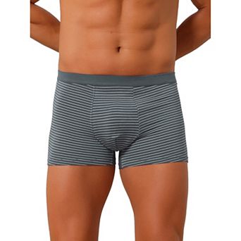 Men's Striped Boxer Briefs Mid Waistband Daily Soft Breathable Underwear