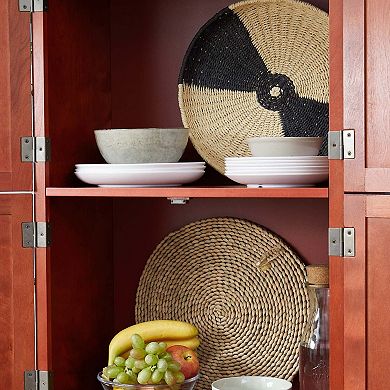 Storage Cabinet Tall Storage Cabinet with 8 Doors and 4 Shelves
