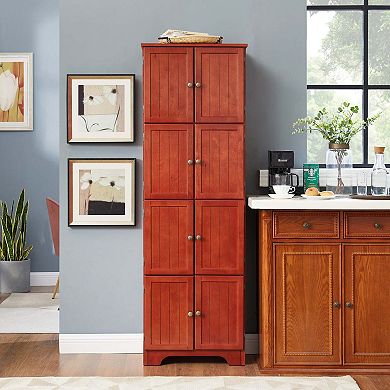 Storage Cabinet Tall Storage Cabinet with 8 Doors and 4 Shelves