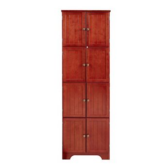 Storage Cabinet Tall Storage Cabinet with 8 Doors and 4 Shelves