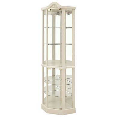 Glass Cabinet Lighted Corner Cabinet Corner Display Curio Cabinet