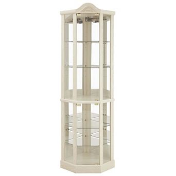 Glass Cabinet Lighted Corner Cabinet Corner Display Curio Cabinet