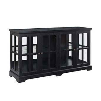 LED Curio Display Cabinet Antique Display Cabinet with Glass Doors