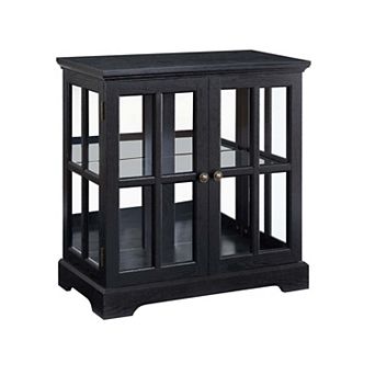 LED Curio Display Cabinet Antique Display Cabinet with Adjustable Shelves