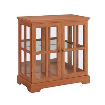 LED Curio Display Cabinet Antique Display Cabinet with Adjustable Shelves