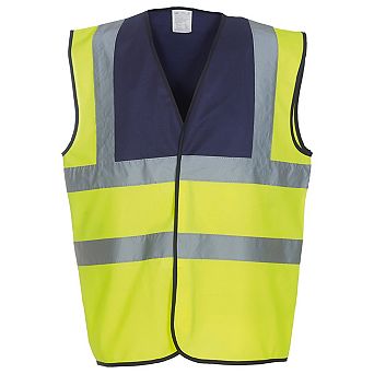 Yoko Unisex Adult Hi-Vis Contrast Trim Waistcoat