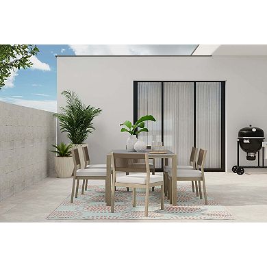 Floral Patterned Outdoor Area Rug Recycled Plastic