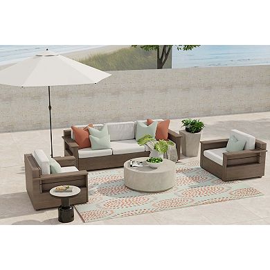 Floral Patterned Outdoor Area Rug Recycled Plastic