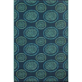 Floral Patterned Outdoor Area Rug Recycled Plastic