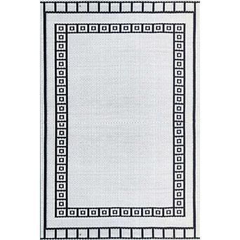 Border Black & White Rug