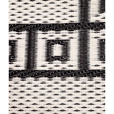 Border Black & White Rug