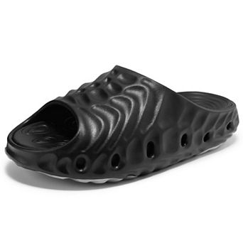 HOMEHOT Men's Slides Wide Recovery Arch Support Mules Summer Garden Beach Shower Shoes