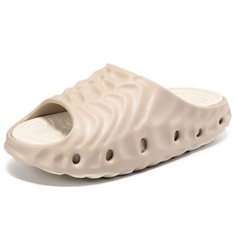 HOMEHOT Men's Slides Wide Recovery Arch Support Mules Summer Garden Beach Shower Shoes