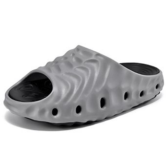HOMEHOT Men's Slides Wide Recovery Arch Support Mules Summer Garden Beach Shower Shoes