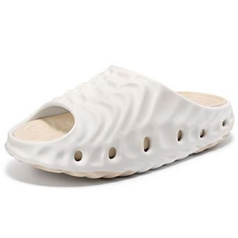 HOMEHOT Men's Slides Wide Recovery Arch Support Mules Summer Garden Beach Shower Shoes
