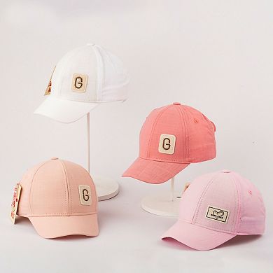 Toddler Girls Hat With Front Patch, Fits Ages 1 Year - 4 Years