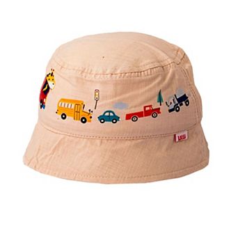 Toddler Boys Bucket Hat With Train Pattern, Fits Ages 1 Year to 4 Years, 1 Pack Hat