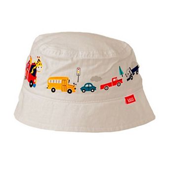 Toddler Boys Bucket Hat With Train Pattern, Fits Ages 1 Year to 4 Years, 1 Pack Hat