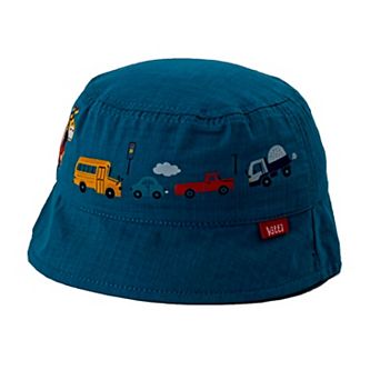 Toddler Boys Bucket Hat With Train Pattern, Fits Ages 1 Year to 4 Years, 1 Pack Hat