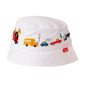 Toddler Boys Bucket Hat With Train Pattern, Fits Ages 1 Year to 4 Years, 1 Pack Hat