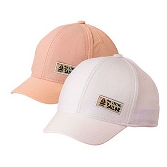 Toddler Boys Cap With Little Sailor Front Patch, Fits Ages 1 Year - 4 Years, 2 Pack Cap