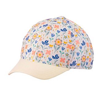 Toddler Girls Floral Sun Hat - Fits Ages 1 Year - 4 Years