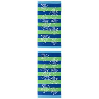 2 Packs Cartoon Pattern Oversized Beach Towel Sand Free Quick Dry Absorbent Travel Towel 71" x 35"